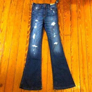 Hollister High Rise Flare Jeans 0 (W24) NWT